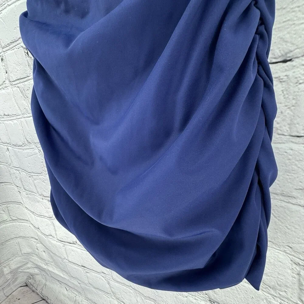 SKIMS Sculpting Ruched One-Piece Women's L Midnight Blue Swim Dress Vacation